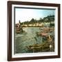 Lugano (Italy), the Port and Hotels Along the Lake, Circa 1865-Leon, Levy et Fils-Framed Photographic Print