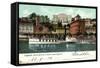 Lugano Kanton Tessin, Hotel Bristol,Dampfer Generoso-null-Framed Stretched Canvas