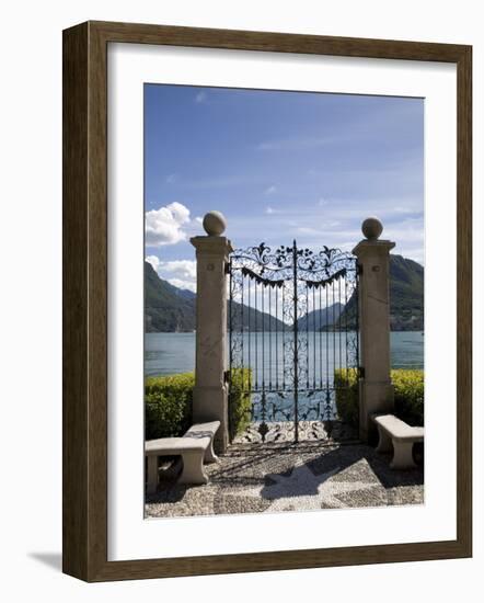 Lugano, Lake Lugano, Tessin Canton, Switzerland, Europe-Angelo Cavalli-Framed Photographic Print