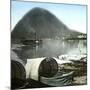 Lugano (Switzerland), Paddle Wheel Steamboat on the Lake and Pleasure Boats in the Port-Leon, Levy et Fils-Mounted Photographic Print