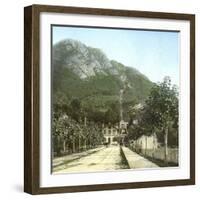 Lugano (Switzerland), the Funicular Station of Mount San Salvatore, Circa 1890-Leon, Levy et Fils-Framed Photographic Print