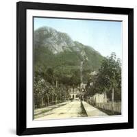 Lugano (Switzerland), the Funicular Station of Mount San Salvatore, Circa 1890-Leon, Levy et Fils-Framed Photographic Print