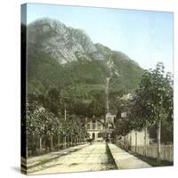 Lugano (Switzerland), the Funicular Station of Mount San Salvatore, Circa 1890-Leon, Levy et Fils-Stretched Canvas