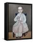 Lugarda Hernandez as Girl, 19th Century, Painting by Unknown Artist-null-Framed Stretched Canvas