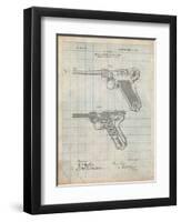 Luger Pistol Patent-Cole Borders-Framed Art Print