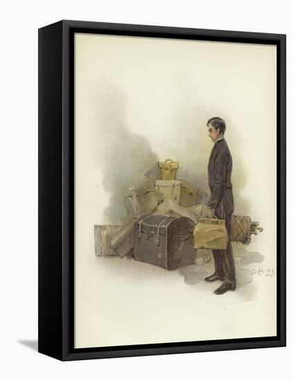 Luggage Boy at Claridge's Hotel, London-Dudley Hardy-Framed Stretched Canvas