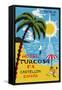 Luggage Label Advertising the Spanish Hotel Turcosa, Printed C.1962-null-Framed Stretched Canvas