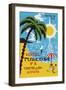 Luggage Label Advertising the Spanish Hotel Turcosa, Printed C.1962-null-Framed Premium Giclee Print