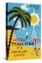 Luggage Label Advertising the Spanish Hotel Turcosa, Printed C.1962-null-Stretched Canvas