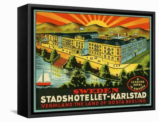 Luggage Stadshotellet-Karlstad-null-Framed Stretched Canvas
