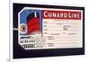 Luggage Ticket For the Cunard Line-null-Framed Giclee Print