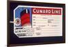 Luggage Ticket For the Cunard Line-null-Framed Giclee Print