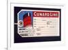 Luggage Ticket For the Cunard Line-null-Framed Giclee Print