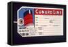 Luggage Ticket For the Cunard Line-null-Framed Stretched Canvas