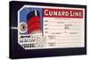 Luggage Ticket For the Cunard Line-null-Stretched Canvas