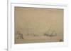 Lugger Making for the Mouth of a Harbour (Drawing)-Augustus Wall Callcott-Framed Giclee Print