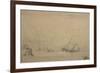 Lugger Making for the Mouth of a Harbour (Drawing)-Augustus Wall Callcott-Framed Giclee Print