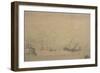 Lugger Making for the Mouth of a Harbour (Drawing)-Augustus Wall Callcott-Framed Giclee Print