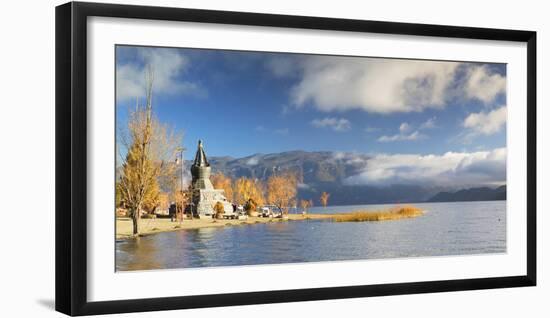 Lugu Lake at dawn, Yunnan, China-Ian Trower-Framed Photographic Print