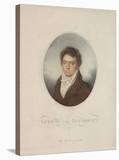 Lugwig Van Beethoven (1770-1827) Engraved by Blasius Hofel (1792-1863) 1814-Louis Rene Letronne-Stretched Canvas