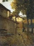 Landscape with a House and Fishermen Along a River-Luigi Bertelli-Giclee Print