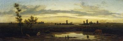 Daybreak in the Valleys of Bologna-Luigi Cagnola-Framed Stretched Canvas