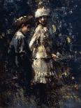 Boys in the Garden, Circa 1879-Luigi Conconi-Framed Giclee Print