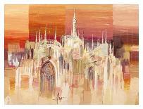 Milano al tramonto-Luigi Florio-Art Print