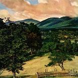 "Country Landscape," Country Gentleman Cover, August 1, 1946-Luigi Lucioni-Giclee Print