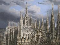 Roof of Milan Cathedral-Luigi Ossip Premazzi-Mounted Giclee Print