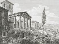 Temple of Hercules at Cora-Luigi Rossini-Framed Stretched Canvas