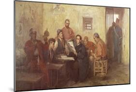 Luigi Settembrini Incarcerated on the Prison Island of Santo Stefano-Vincenzo Montefusco-Mounted Giclee Print