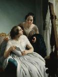 Two Women or the Letter-Luigi Trecourt-Stretched Canvas