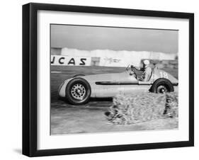 Luigi Villoresi Winning the British Grand Prix, Silverstone, October 1948-null-Framed Photographic Print