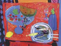 Frutas en Azul-Luis Amer-Stretched Canvas