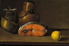 Still Life with Glass of Wine, Watermelon and Bread, 1770.-Luis Egidio Meléndez-Giclee Print