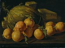 Bodegón con plato de acerolas, frutas, queso, melero y otros recipientes, 1771.-Luis Egidio Meléndez-Giclee Print