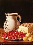 Still Life with a Plate of Figs and Pomegranates, Bread and Wine-Luis Egidio Melendez-Giclee Print