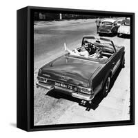 Luis Mariano and Annie Cordy Drinving a Cabriolet-Marcel Begoin-Framed Stretched Canvas