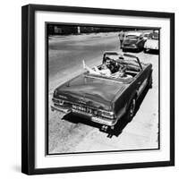 Luis Mariano and Annie Cordy Drinving a Cabriolet-Marcel Begoin-Framed Photographic Print