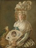 Portrait of a Lady with a Parrot, C.1785-90-Luis Paret y Alcazar-Framed Giclee Print