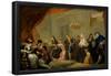 Luis Paret y Alcázar / 'Rehearsal of a Comedy', 1772-1773, Spanish School, Oil on canvas, 38 cm ...-LUIS PARET Y ALCAZAR-Framed Poster