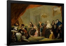Luis Paret y Alcázar / 'Rehearsal of a Comedy', 1772-1773, Spanish School, Oil on canvas, 38 cm ...-LUIS PARET Y ALCAZAR-Framed Premium Giclee Print