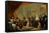 Luis Paret y Alcázar / 'Rehearsal of a Comedy', 1772-1773, Spanish School, Oil on canvas, 38 cm ...-LUIS PARET Y ALCAZAR-Framed Stretched Canvas