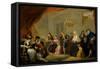 Luis Paret y Alcázar / 'Rehearsal of a Comedy', 1772-1773, Spanish School, Oil on canvas, 38 cm ...-LUIS PARET Y ALCAZAR-Framed Stretched Canvas