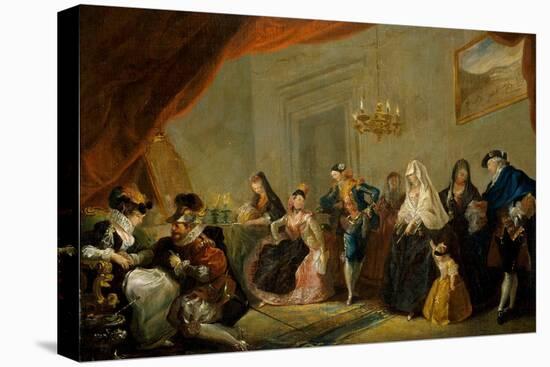 Luis Paret y Alcázar / 'Rehearsal of a Comedy', 1772-1773, Spanish School, Oil on canvas, 38 cm ...-LUIS PARET Y ALCAZAR-Stretched Canvas