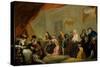 Luis Paret y Alcázar / 'Rehearsal of a Comedy', 1772-1773, Spanish School, Oil on canvas, 38 cm ...-LUIS PARET Y ALCAZAR-Stretched Canvas