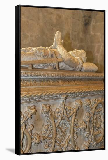 Luis Vaz de Camoes Tomb in Jeronimos Monastery, Lisbon, Portugal-Jim Engelbrecht-Framed Stretched Canvas