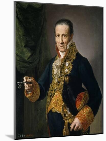 Luis Veldrof, Aposentador Mayor Y Conserje Del Real Palacio, Ca. 1820-Vicente López Portaña-Mounted Giclee Print