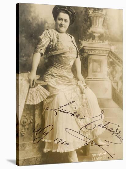 Luisa Tetrazzini Italian Opera Singer in 1909-E^f^ Foley-Stretched Canvas